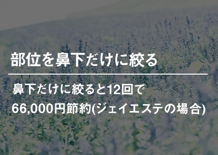 部位を鼻下だけに絞る