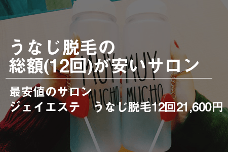 うなじ脱毛の総額(12回料金)が安いサロン